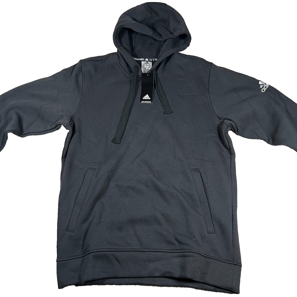 Adidas Men's Size M Black‎ Long Sleeve Pockets Pullover Hoodie Sweatshirt NWT